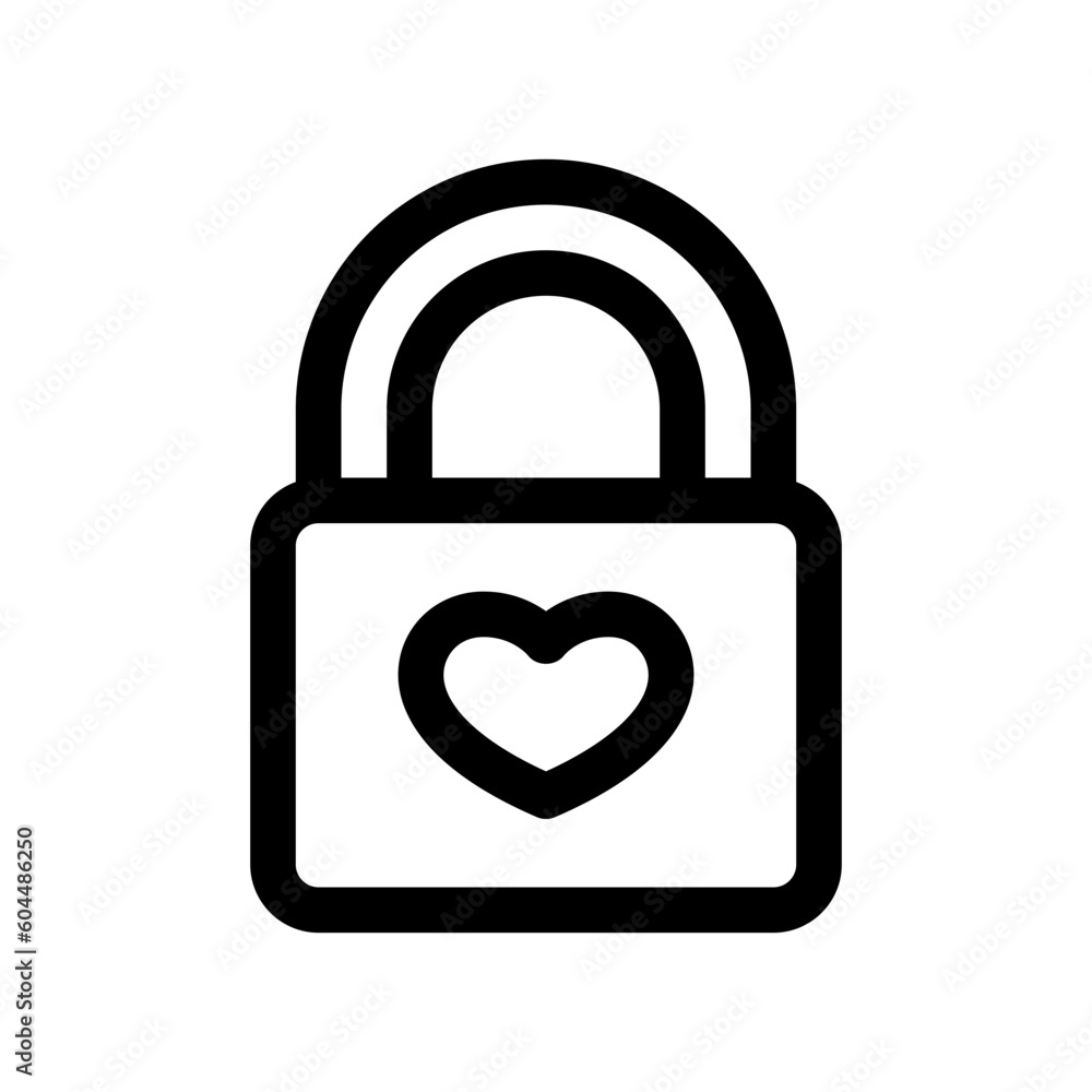 Editable heart lock, love lock vector icon. Wedding, valentine, love, celebration. Part of a big icon set family. Perfect for web and app interfaces, presentations, infographics, etc Editable heart lock, love lock vector icon. Wedding, valentine, love, celebration. Part of a big icon set family. Perfect for web and app interfaces, presentations, infographics, etc