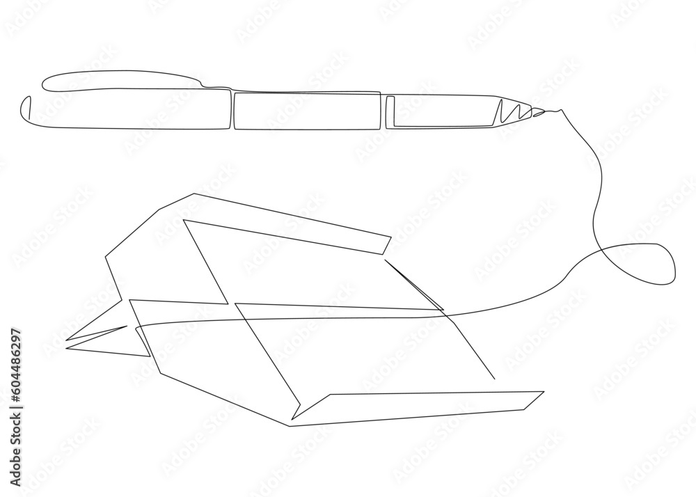 One continuous line of Paper Airplane drawn by with felt tip pen. Thin Line Illustration vector concept. Contour Drawing Creative ideas. One continuous line of Paper Airplane drawn by with felt tip pen. Thin Line Illustration vector concept. Contour Drawing Creative ideas.