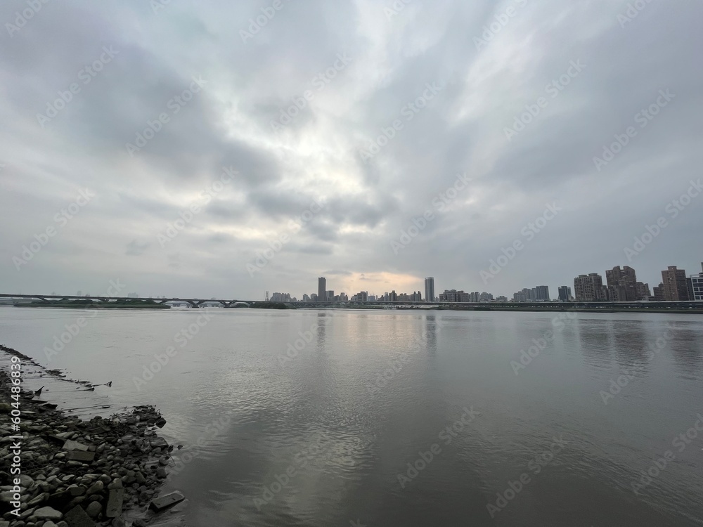 淡水川の風景、台北