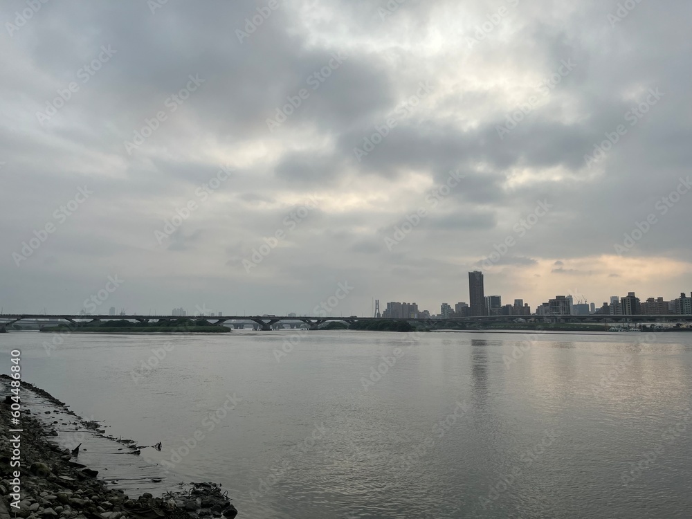 淡水川の風景、台北