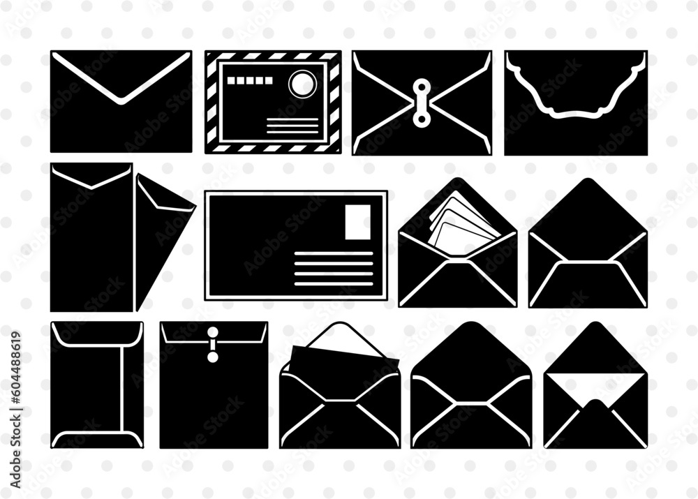 Envelope SVG, Envelope Silhouette, Letter Svg, Mailing Svg, Inbox Svg