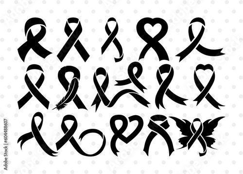 Awareness Ribbon SVG, Ribbon Silhouette, Feather Svg, Suicide Loss Svg, Cancer Svg, Breast Cancer Svg, Suicide Svg, Ribbon Bundle