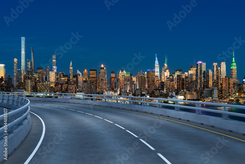 Photography Empty urban asphalt road exterior with city buildings background