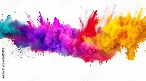 colorful paint splashes