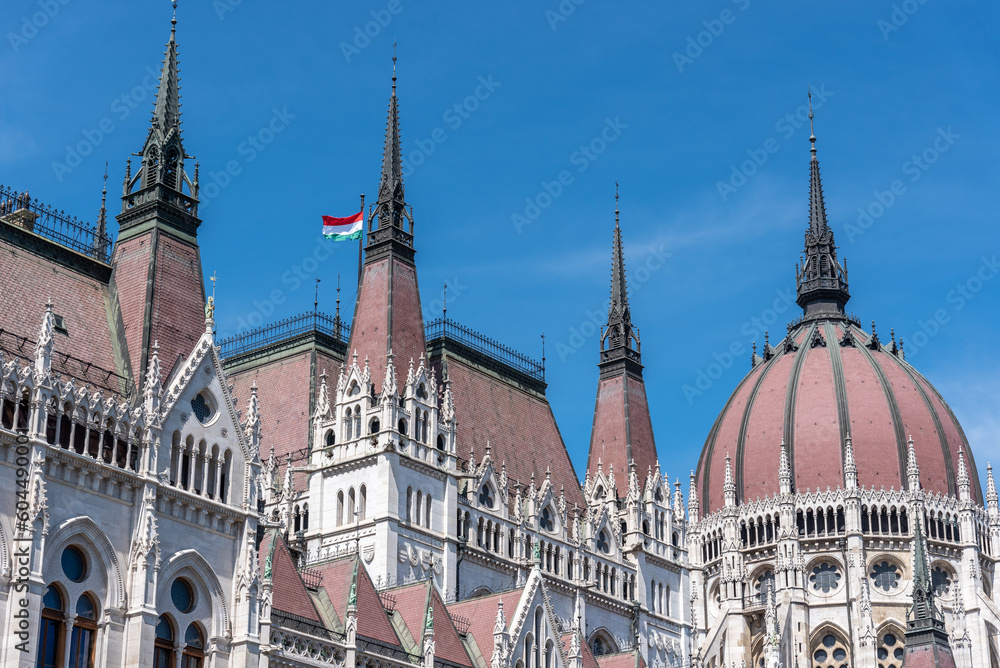 Hungarian Parliament Orszaghaz, seat of National Assembly of Hungary in Budapest
