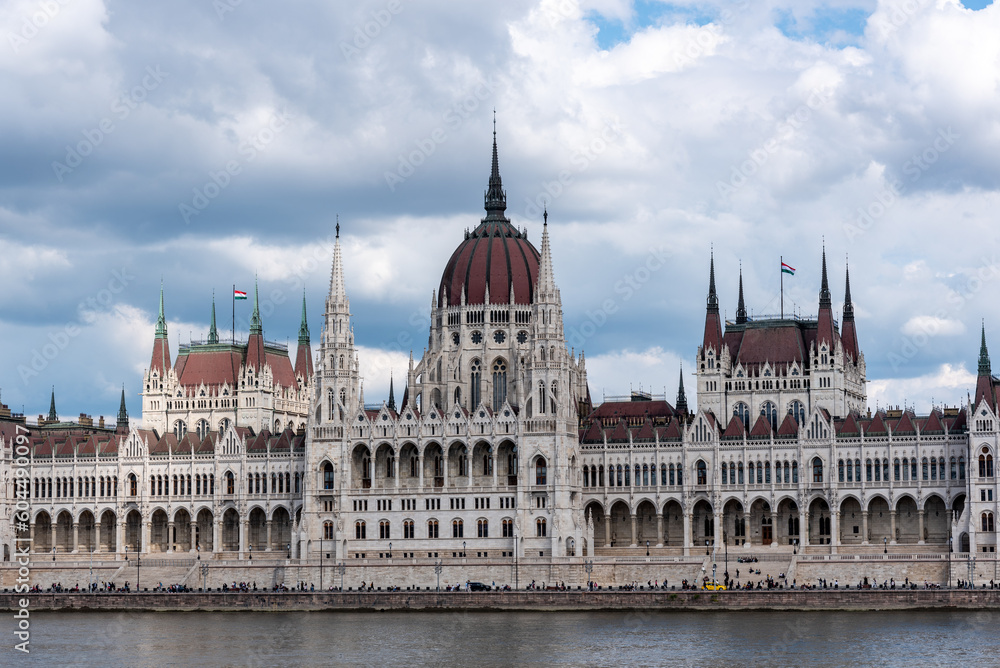 Hungarian Parliament Orszaghaz, seat of National Assembly of Hungary in Budapest