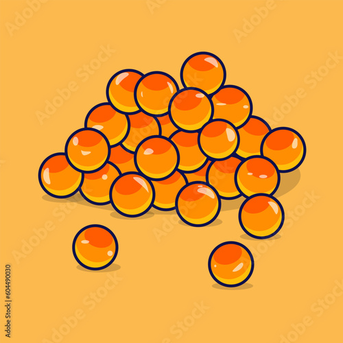 Red caviar icon illustration. Isolated red caviar icon. Vector illustration