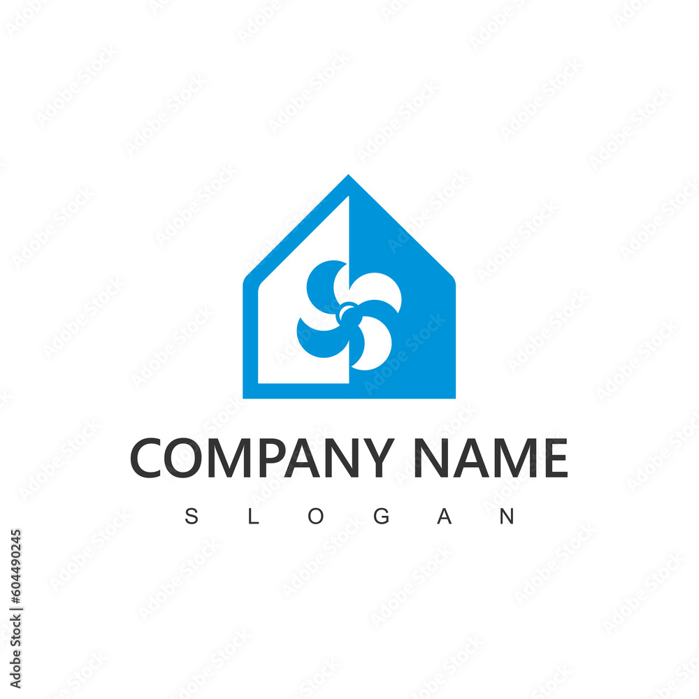 Air Conditioning Logo, HVAC Logo Concept Air Conditioning Logo, HVAC Logo Concept