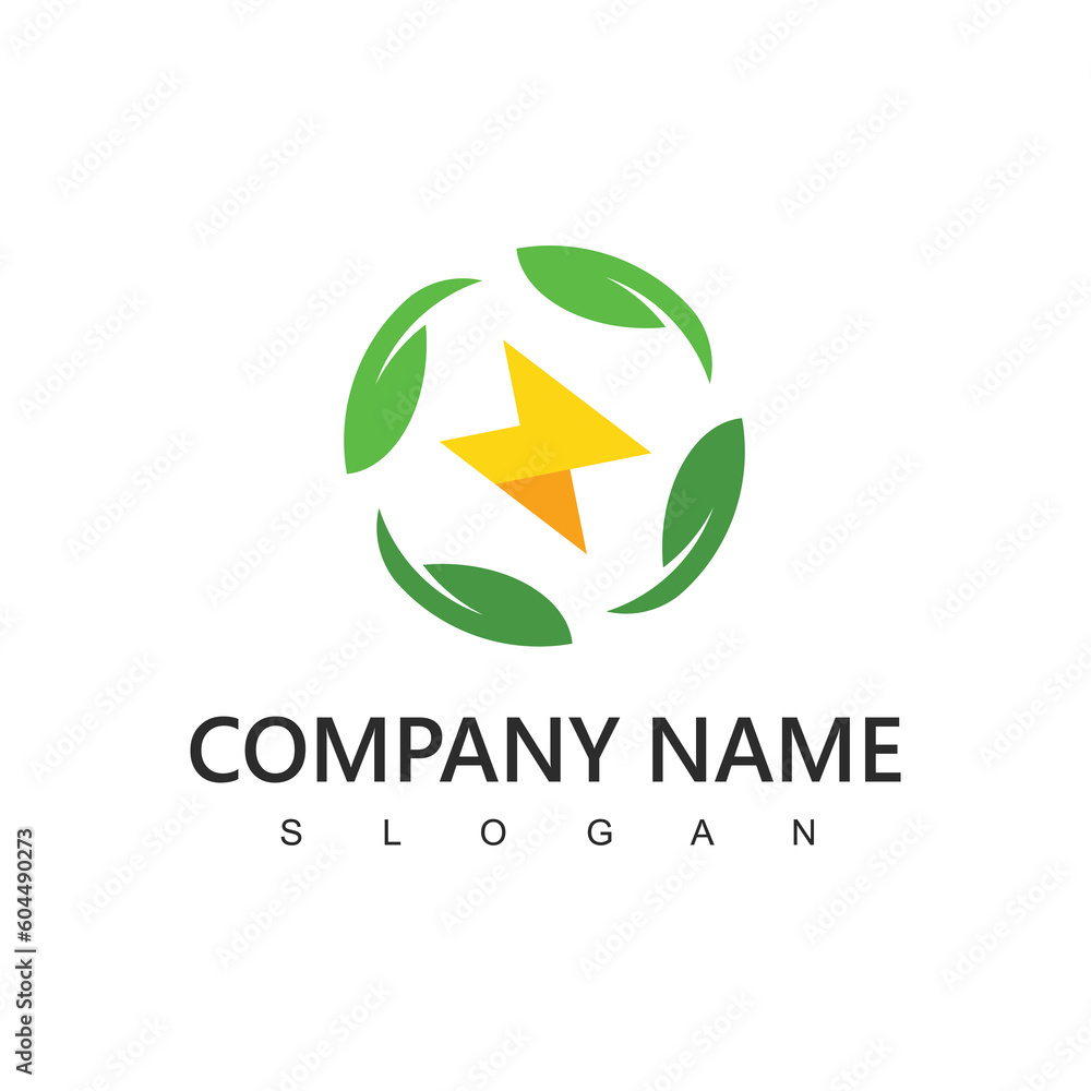 Green Energy Logo, Nature Power Icon Green Energy Logo, Nature Power Icon