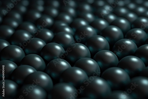 room filled with black spheres Generative AI