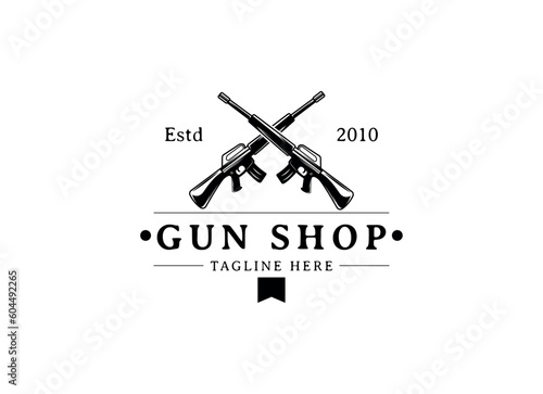 Creative Gun Logo Design. Gun Logo Template Ready to Use. Gun Vector © Alvins Creative