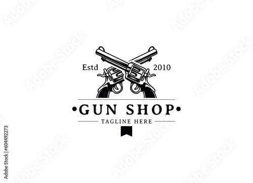 Creative Gun Logo Design. Gun Logo Template Ready to Use. Gun Vector