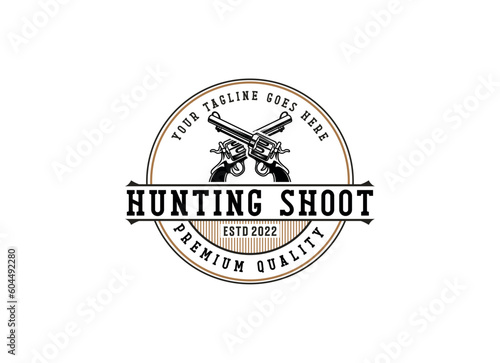 Creative Gun Logo Design. Gun Logo Template Ready to Use. Gun Vector