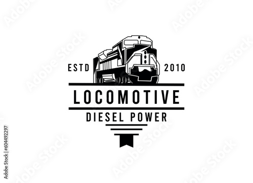 Train Locomotive Logo Design. Train Logo Design