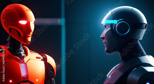 robots having a conversation 