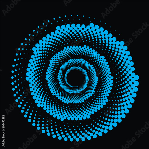 abstract blue spiral design