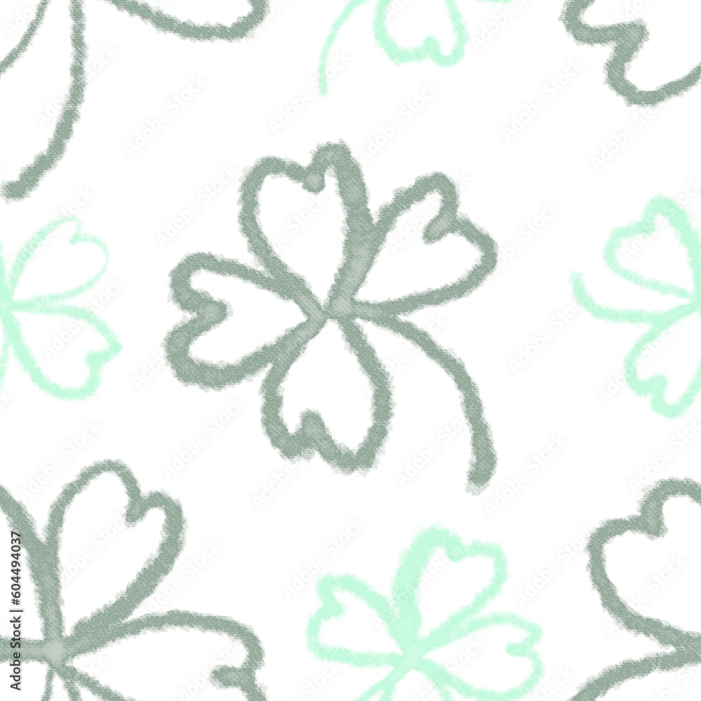 set of elements shamrock leaves seamless abstract pattern background fabric design print wrapping paper digital illustration texture wallpaper set of elements shamrock leaves seamless abstract pattern background fabric design print wrapping paper digital illustration texture wallpaper