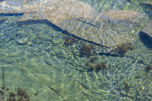  a crystal clear water in the sea