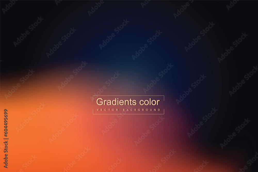 Orange and dark blue gradient smooth abstract background. Vector horizontal template for digital landing page Orange and dark blue gradient smooth abstract background. Vector horizontal template for digital landing page