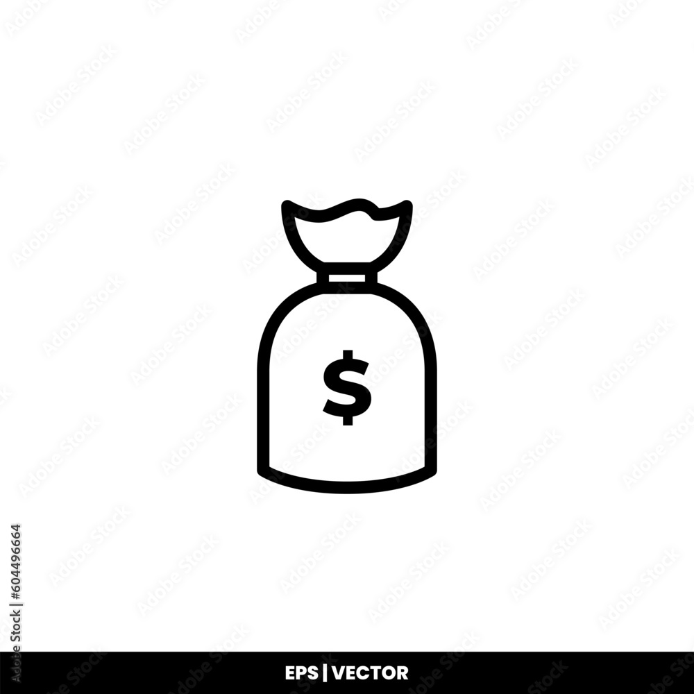 Money icon vector illustration logo template for many purpose. Isolated on white background. Money icon vector illustration logo template for many purpose. Isolated on white background.