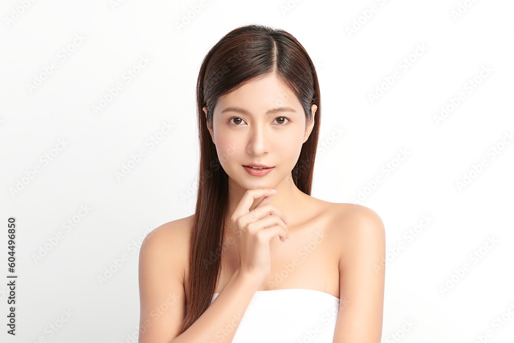 Beautiful young asian woman with clean fresh skin on white background, Face care, Facial treatment, Cosmetology, beauty and spa, Asian women portrait. Beautiful young asian woman with clean fresh skin on white background, Face care, Facial treatment, Cosmetology, beauty and spa, Asian women portrait.