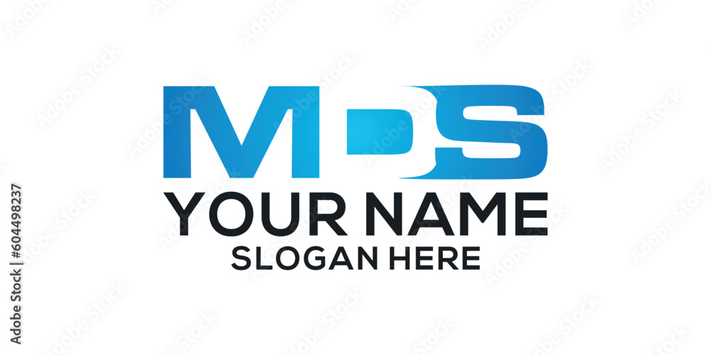 MDS Logo Branding Letter. Modern Vector Graphic Design. 