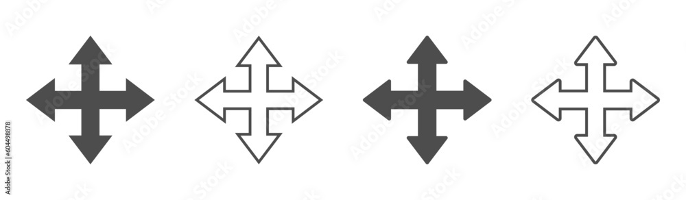 Move arrows vector icons Move arrows vector icons