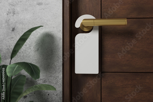 Blank door Hanger Mockup
