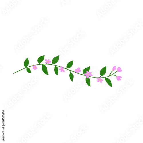 Branch with pink flowers 