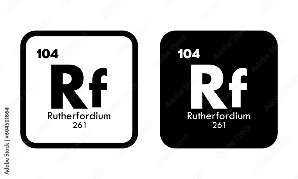 rutherfordium icon set. vector template illustration for web design rutherfordium icon set. vector template illustration for web design