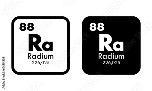 Radium icon set. vector template illustration  for web design