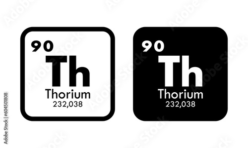Thorium icon set. vector template illustration  for web design