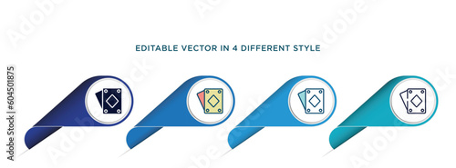 icon in 4 different styles such as filled, color, glyph, colorful, lineal color. set of vector for web, mobile,