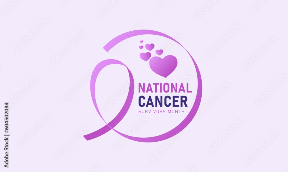 National cancer survivors month is observed every year in june. June is national cancer survivors month. Vector template for banner, greeting card, poster with background. Vector illustration. National cancer survivors month is observed every year in june. June is national cancer survivors month. Vector template for banner, greeting card, poster with background. Vector illustration.