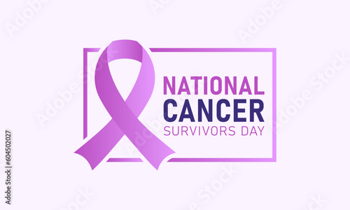 National cancer survivors day is observed every year on first sunday in june. Vector template for banner, greeting card, poster with background. Vector illustration.