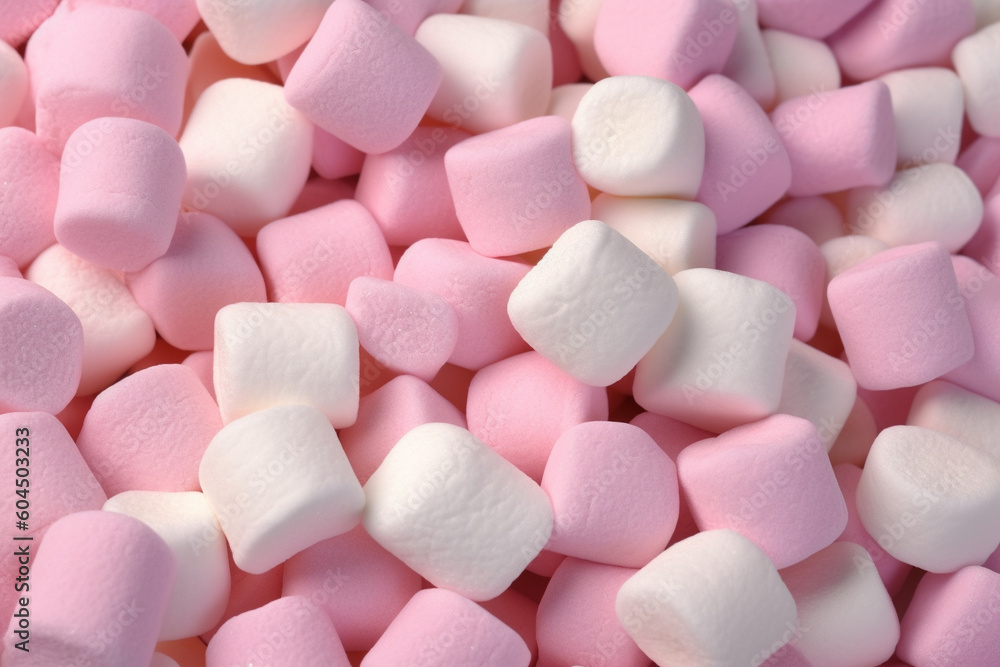 A background photo of Marshmallows, Generative AI A background photo of Marshmallows, Generative AI