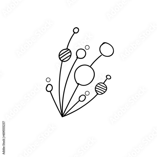plant made of circles abstract floral icon