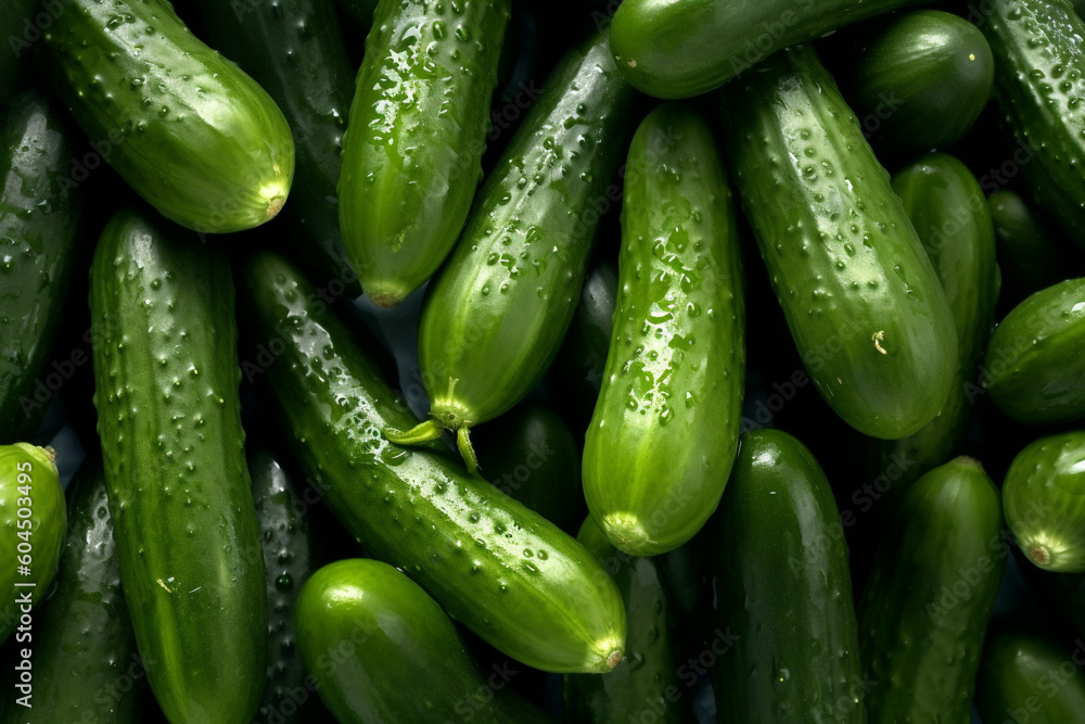 A background photo of Cucumbers, Generative AI A background photo of Cucumbers, Generative AI