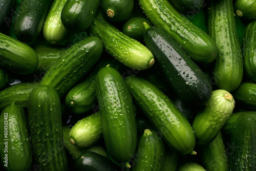 A background photo of Cucumbers, Generative AI