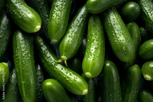 A background photo of Cucumbers, Generative AI