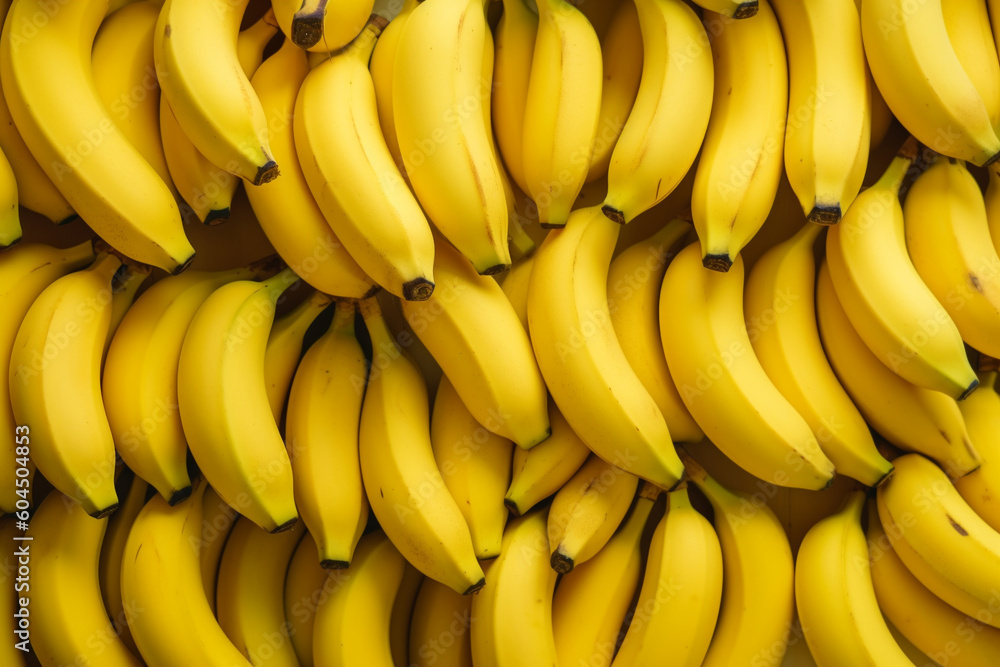 A background photo of bananas, Generative AI A background photo of bananas, Generative AI