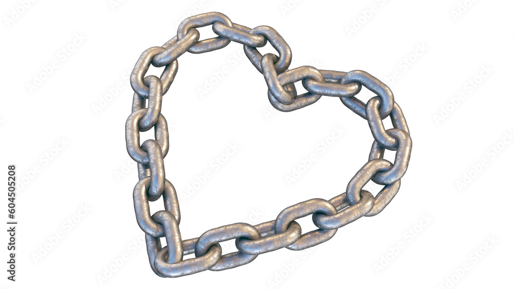 Obraz premium heart shaped chain