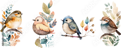 bird nature watercolor neutral colors for kids simple drawing childish cute