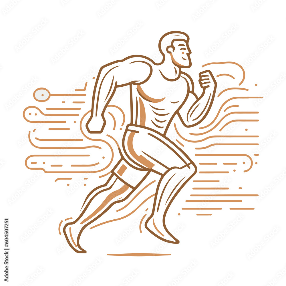 Fototapeta premium a man run fast, people lightning, running fast icon. healthy lifestyle icon