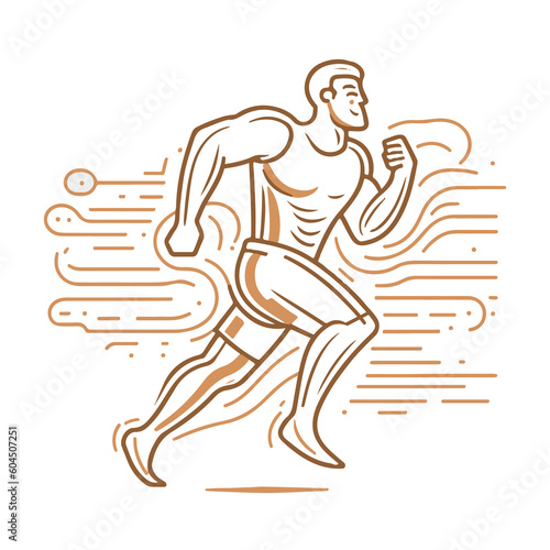 Fototapeta Naklejka Na Ścianę i Meble -  a man run fast, people lightning, running fast icon. healthy lifestyle icon
