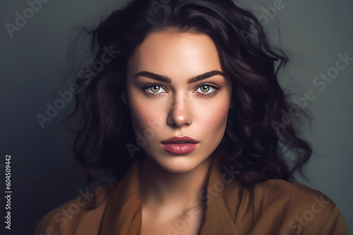 Wallpaper Mural Eine Frau schaut ernst KI Torontodigital.ca