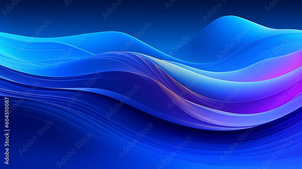 Obraz premium Blue modern abstract background elegant neon light Generative Ai