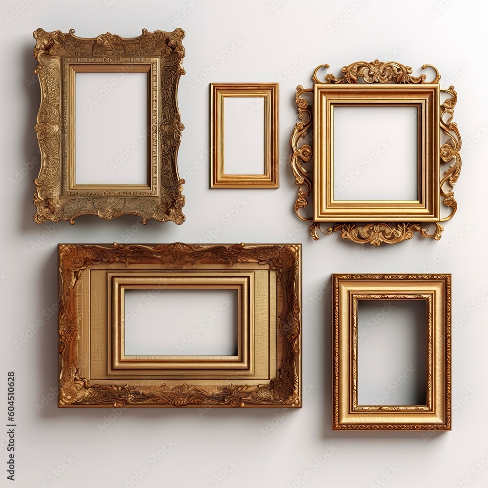Decorated picture frame isolated on a white background Decorated picture frame isolated on a white background