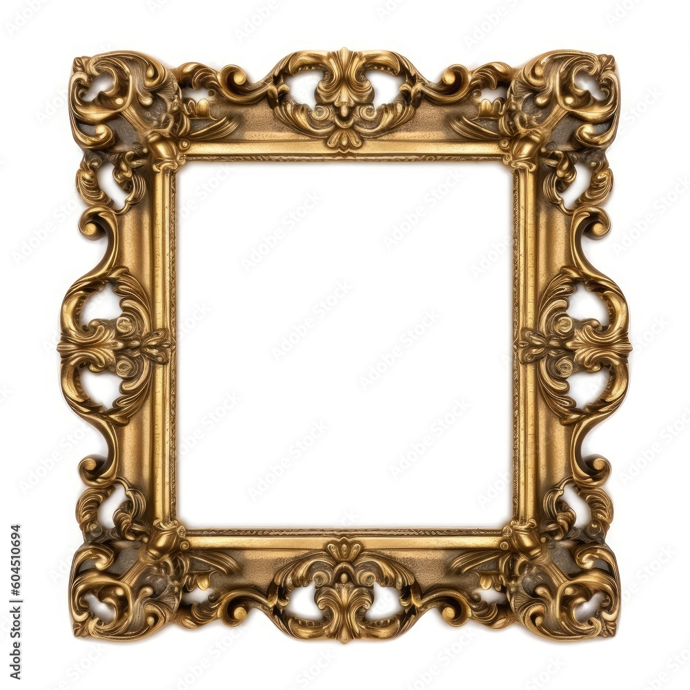 Decorated picture frame isolated on a white background Decorated picture frame isolated on a white background