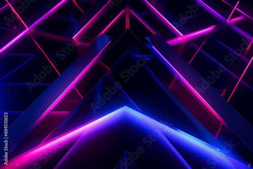 Colorful modern abstract background elegant neon light Generative Ai